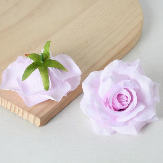 5 Pcs Artificial Rose Flower Heads Realistic Fake Silk Rose Head for Home DIY Flower Wall Wedding Party Birthday Baby Shower Decor