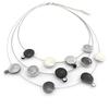 [J5375] - Designer Necklace 'Sissi' Black Gray