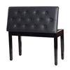 PU Leather Upholstered Piano Stool Makeup Stool Bench Dressing Table Seat with Storage 76x36x50cm, Black