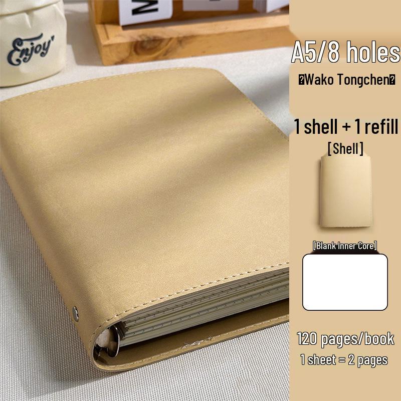 Кожаный блокнот B5/A5 на кольцах со съемной пряжкой - Идеально подходит для аспирантов