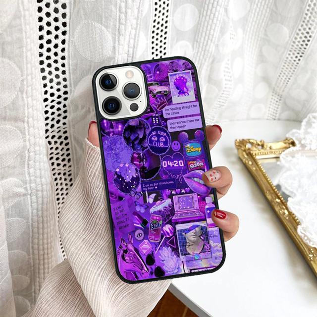 Фиолетовый Эстетичный Арт Чехол для Телефона с Принтом 'Любовь' Для Samsung Galaxy S10 S22 S23 S24 Note 10 20 Lite S20 Plus S21 Ultra Задняя Крышка