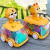 Educational Baby Car Toy for 0-1.5 Years - Cartoon Animal Design with Lights
