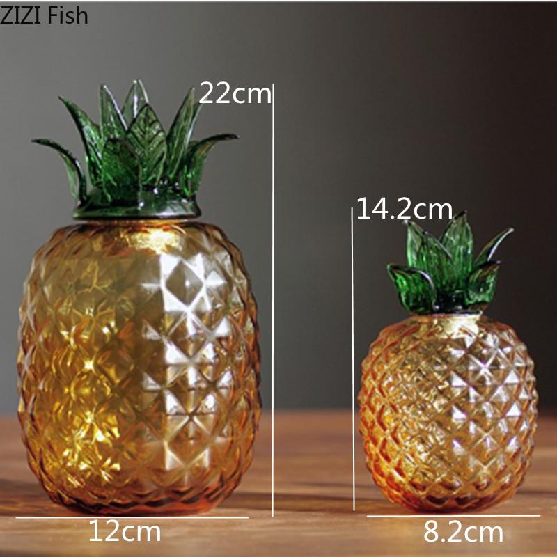 Creative Pineapple Jar Glass Storage Jar Nordic Style Home Decoration Snack Candy Jar Jewelry Box Kitchen Storage Container