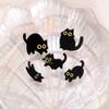 Cute Black Cat Brooch Jeans Cartoon Animal Black Cat Enamel Pin Funny Decorate Black Cat Metal Badge Schoolbag Decoration