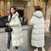 Cloud Puff Down Cotton Clothes Women's Medium and Long New Thickened Winter Bread Clothes Cotton Clothes Over the Knee Jacket