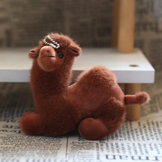 Милый плюшевый верблюд брелок пушистая кукла верблюд брелок для рюкзаков кошельков кукла подвесной кулон аксессуар