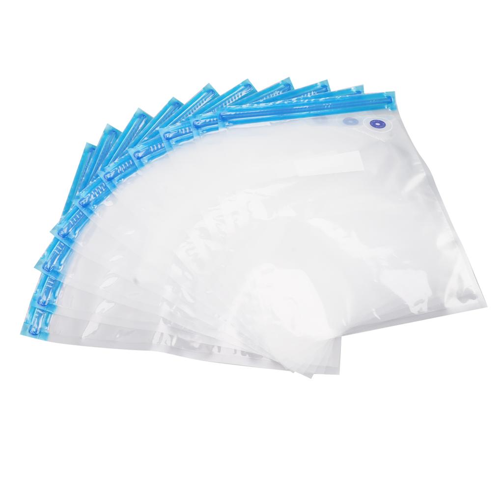 10Pcs Food Vacuum Bag Odorless Space Saving Vacuum Bag with Pump for Home Sup market