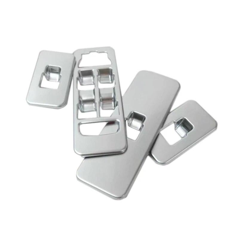 4Pcs Chrome Car Interior Door Window Switch Lift Button Cover Trim For Land Rover Discovery Sport 2015 2016 2017