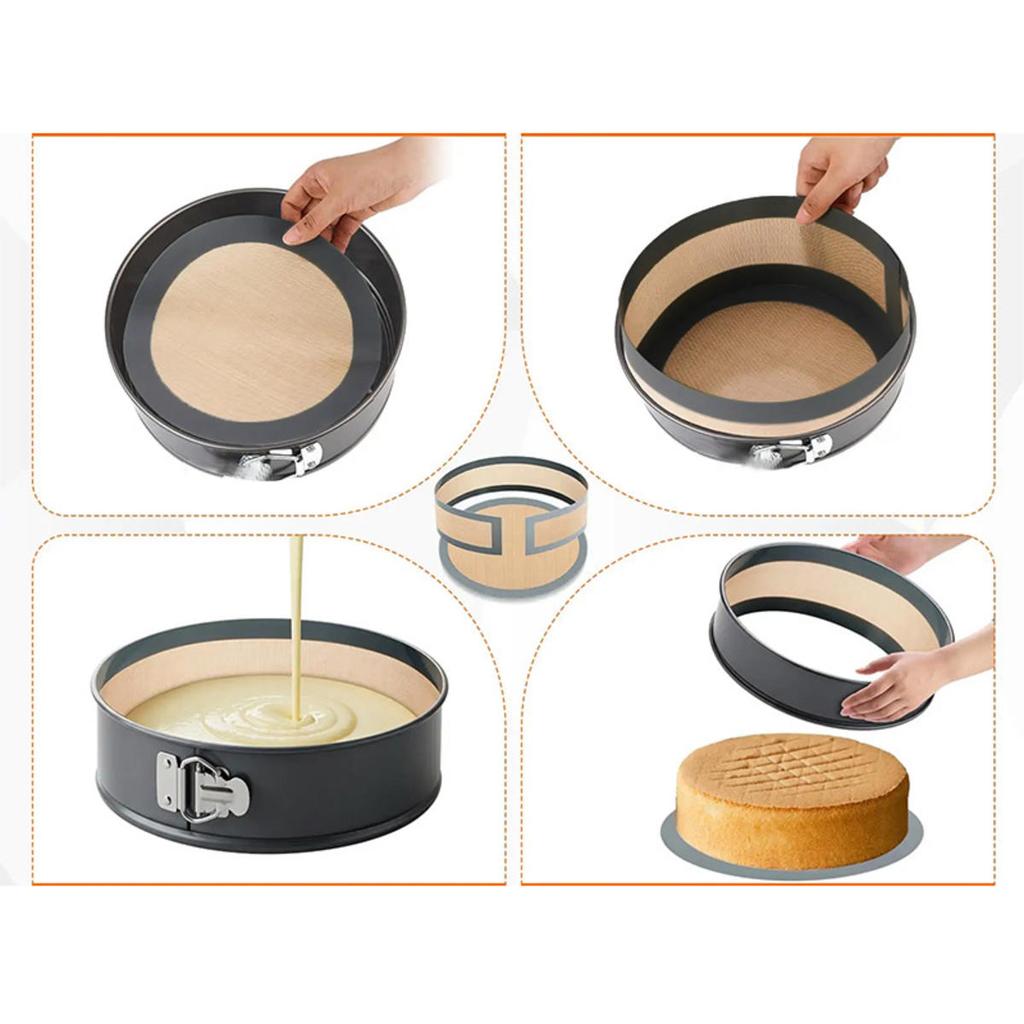 Silicone Baking Mat Air Fryer Oven Baking Sheets Pads Non-Stick Baking Liners Reusable Bake Dish for Cake Pizza Pastry Cookie Tool
