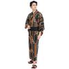 Fuuka Cotton Yukata Set with Obi and Waist Cord Men's 3-Piece One-Touch (Size Small) (z32-15a)