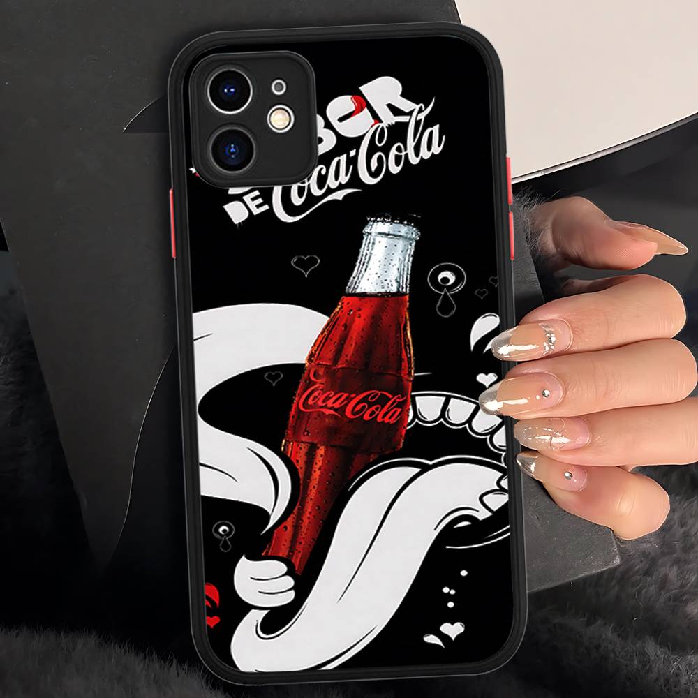 Чехол для телефона C-Coca-Cola для IPhone 16 15 14 11 12 13 Pro Max Plus 12 XS Max Задняя крышка Матовый чехол