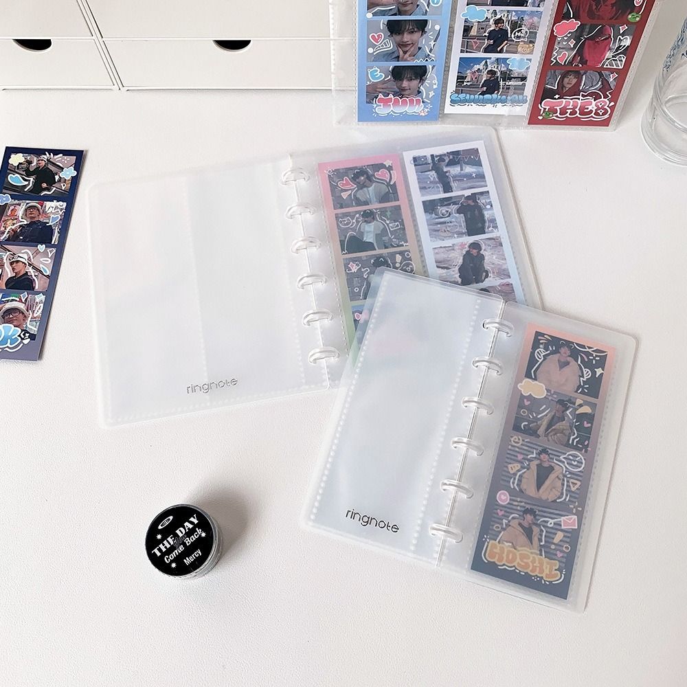 Mushroom Hole Photo Album Vertical Idol Card Collection Binder Simple Photocards Holder