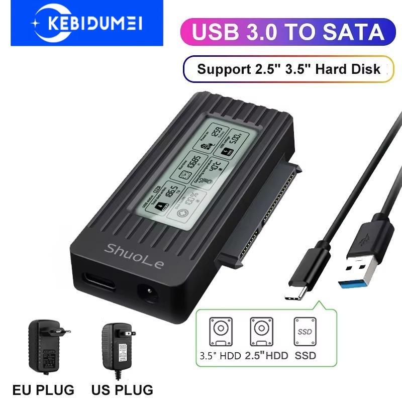 Адаптер-конвертер жесткого диска USB 3.0 - SATA IDE, кабель для 3,5-дюймового 2,5-дюймового HDD/SSD SATA III, адаптер жесткого диска для ноутбука