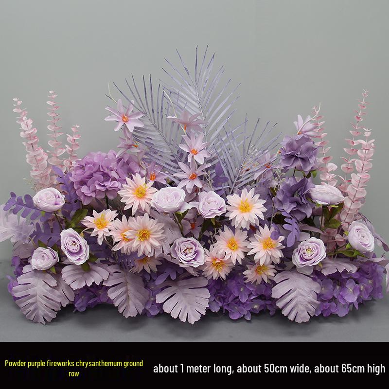 Wedding Aisle Floral Arrangement: Artificial Flower Basket & Row Decoration