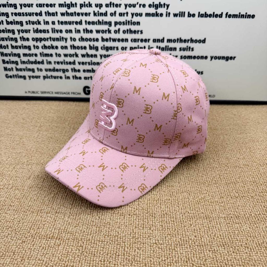 Light luxury letter full print baseball cap women's summer embroidery cap showing face small versatile sunshade sunscreen hat
