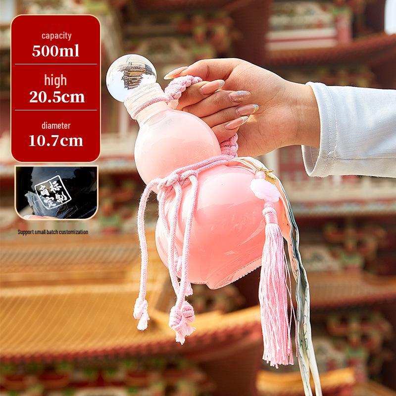 Lead-Free Thickened Glass Gourd Bottle for Homemade Wine or Juice