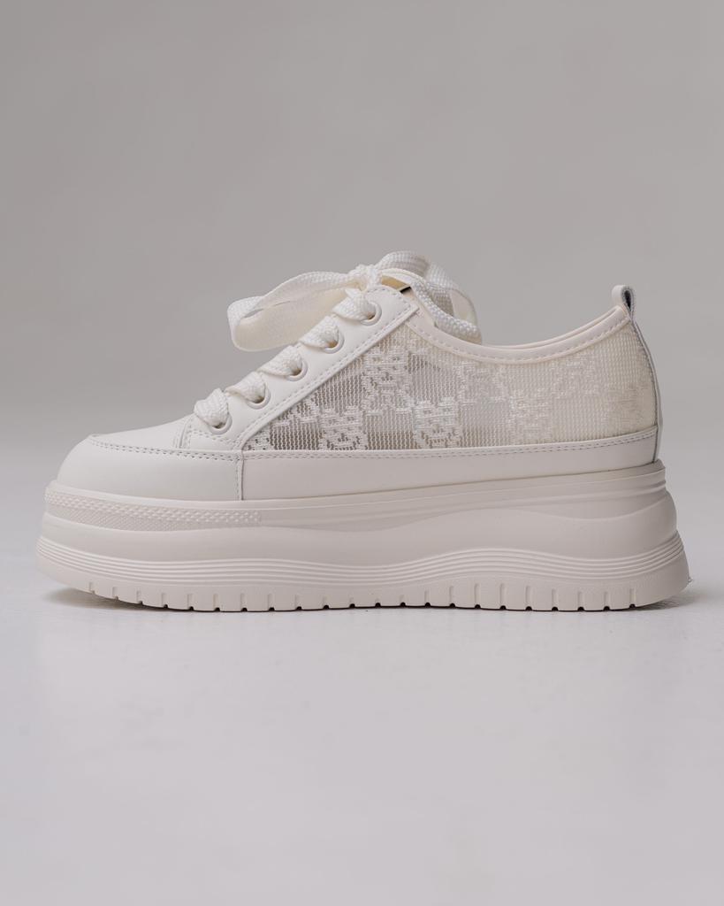 Кроссовки на платформе Allsy 195000 36 белые кожа