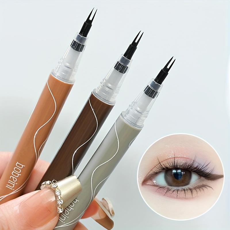 Natural Double Forked Tip Lower Eyelash Pen Makeup Ultra-thin Liquid Quick Drying Eyelash Brow Eyeliner Pencil Makeup Tools