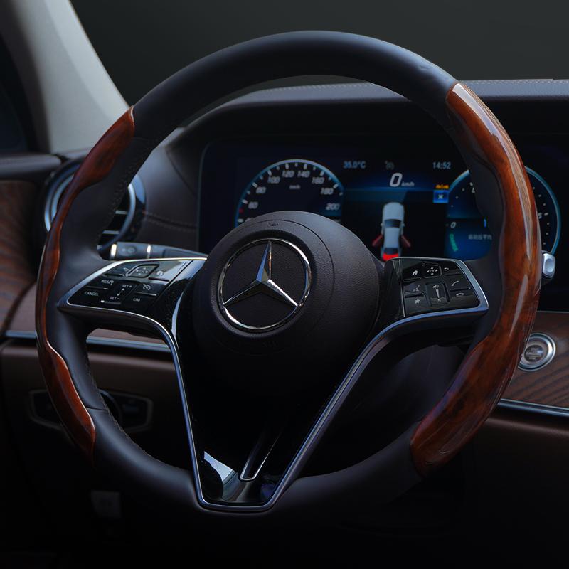 Чехол на руль автомобиля, нескользящий силиконовый чехол-усилитель на руль из красного дерева для 38 см 15 дюймов, авто