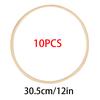 10pcs Wooden Ring Circle Round Bamboo Embroidery Hoop Frame DIY Wreath Catcher Wood Craft Wedding Decoration Home Garden Decor