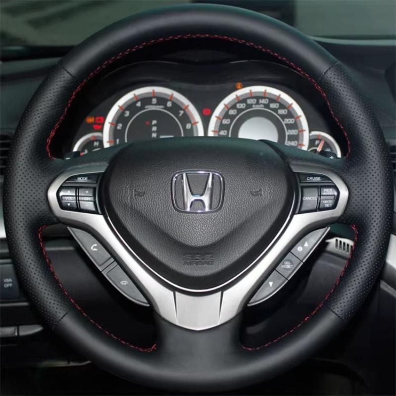Hand-Stitched genuine leather car Steering Wheel Cover For Accord Euro 2008-2015 Acura TSX Sport Wagon 2008-2015 car Interior