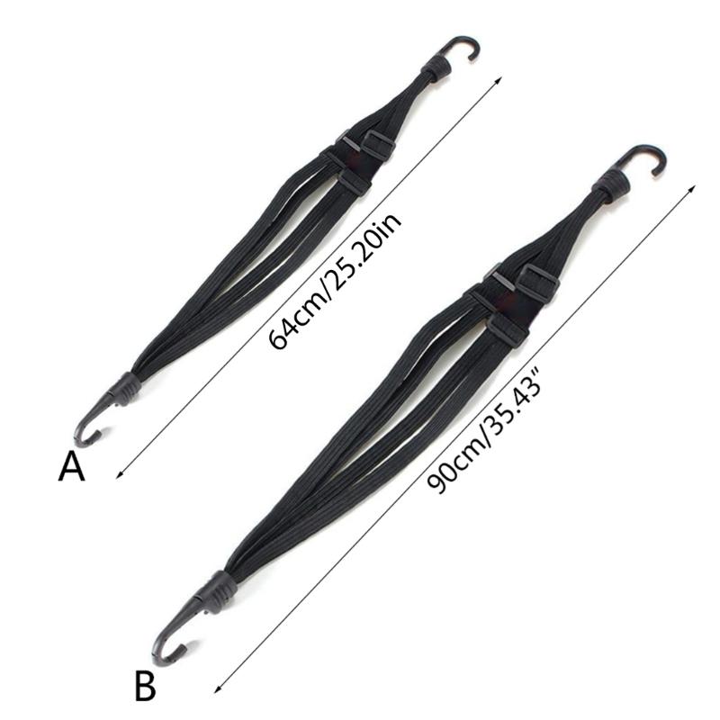 2pcs Bicycles Lashing Strap Elastic Luggage Strap Tension Ropes with Hooks 60-170cm Adjustable Luggage Rope for Cycling