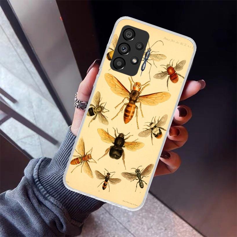 Bugs Bees Scientific Decomposition Phone Case For Samsung Galaxy A12 A52S A42 A32 A22 A51 A50 Note 20 Ultra 10 S10 Plus A71 A70