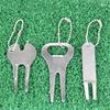 Вилы для гольфа из цинкового сплава с цепочками из бусин, инструмент для ремонта вил для гольфа Green Fork Divot Sports