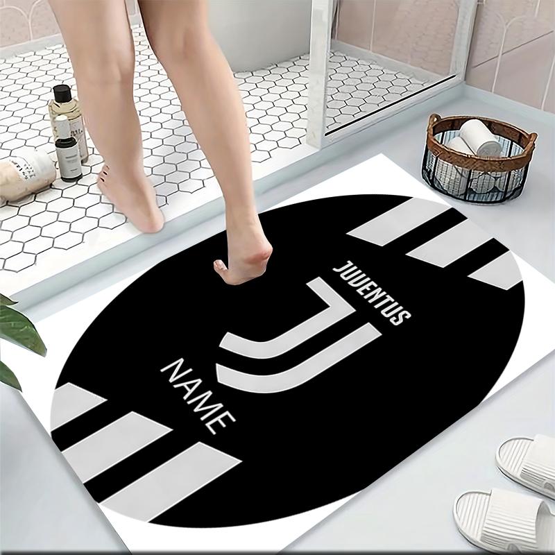 Custom Name Juventus Badge Carpet Rug Customizable Soft Washable Anti-Slip Home Living Room Sofa Mats Personalized Rug. 0909226