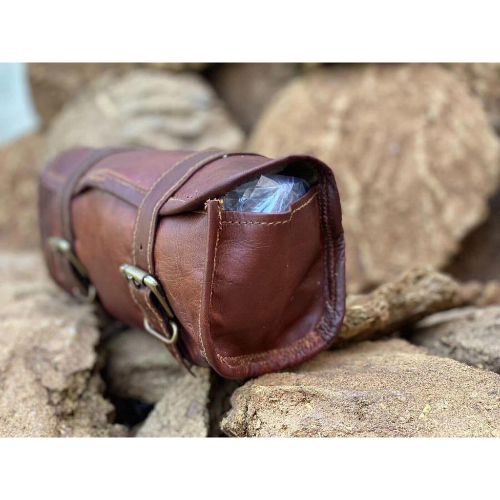 Motorcycle Leather Tool Bag Motorbike Tool Roll Saddle Storage Bag