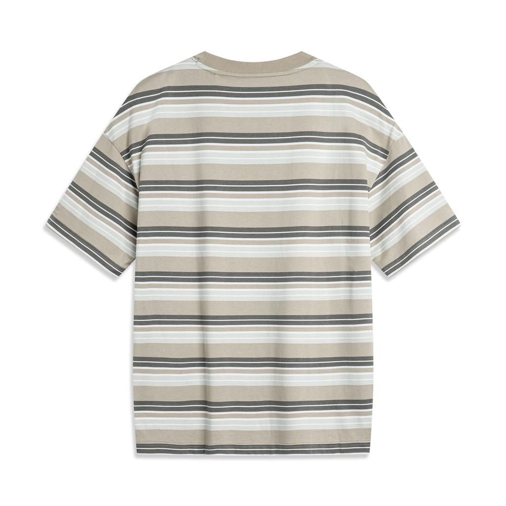 Футболка Li Ning CF Water Flow с принтом и круглым вырезом, свободная, удобная, с коротким рукавом, мужские футболки ATSU631-3