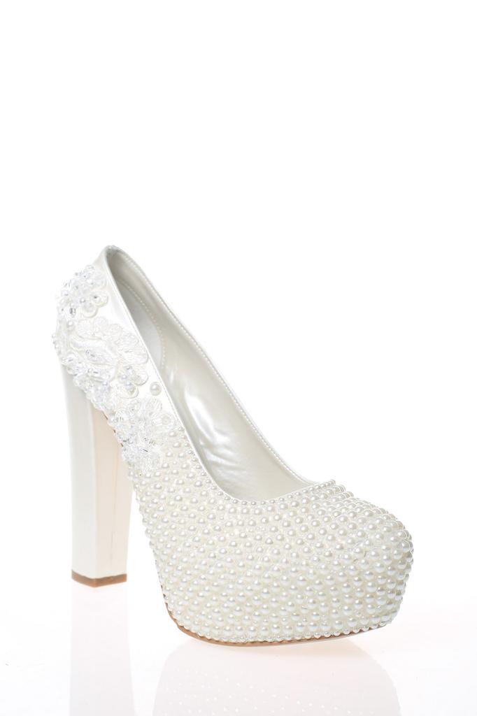 Женская модная свадебная обувь с жемчужной вышивкой для вечеринки