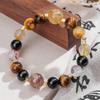 New Chinese Citrine & Black Agate Tiger Eye Bracelet - Light Luxury High-End Fashion Accessory