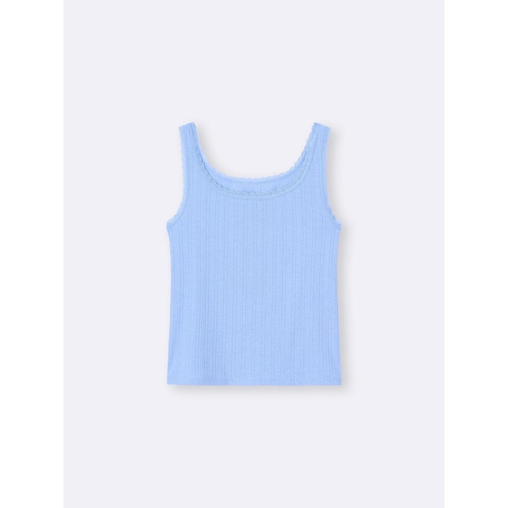 GU by Uniqlo Кружевной топ-майка из смесовой ткани Хлопок Сухой