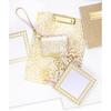 Lilly Pulitzer Notepad Holder with 200 Blank Sheets, Cute Memo Pad with Tray, Acrylic Desk Accessories for Home or Office, Gold Caning
