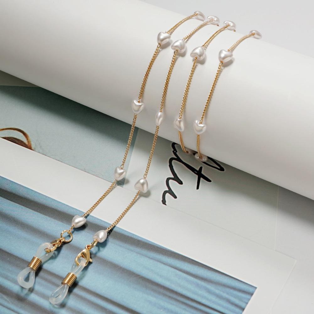 Beads Pearl Glasses Chain Heart Sunglasses Chains Elegant Eyeglass Lanyard Reading Glasses