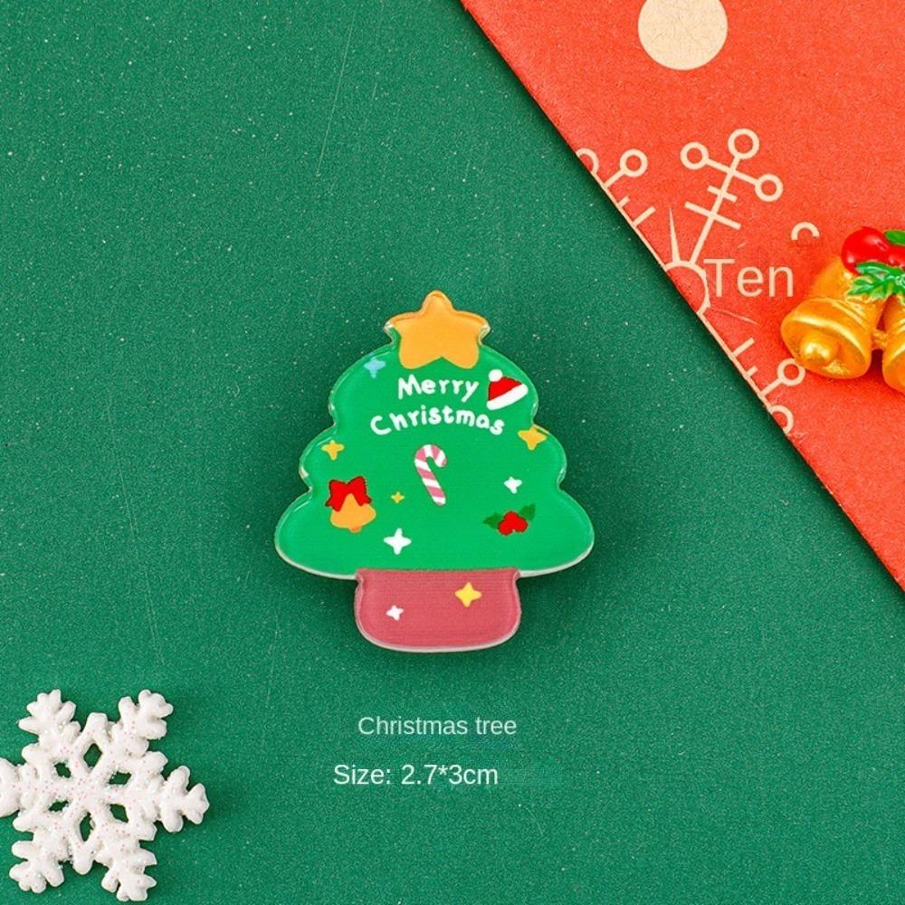 Printing Cute Accessories Mini Gifts Brooch Personality Cartoon Christmas Brooch