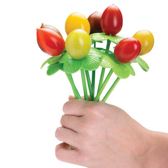 Практичные фруктовые зубочистки многоразовые пластиковые декоративные