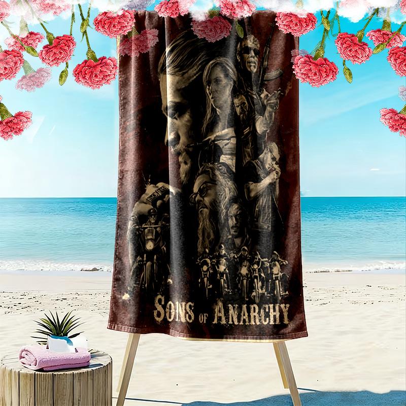 Rebellion Brotherhood beach towel soft Beach towel for vacation photos quick-drying swim towel Outdoor pool towel swim printing