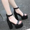 Summer New 14cm High Heel Shoes Ultrahigh Heel Women's Platform Sandals Fashion Buckle Thick Heel Rome Sexy Women Sandals