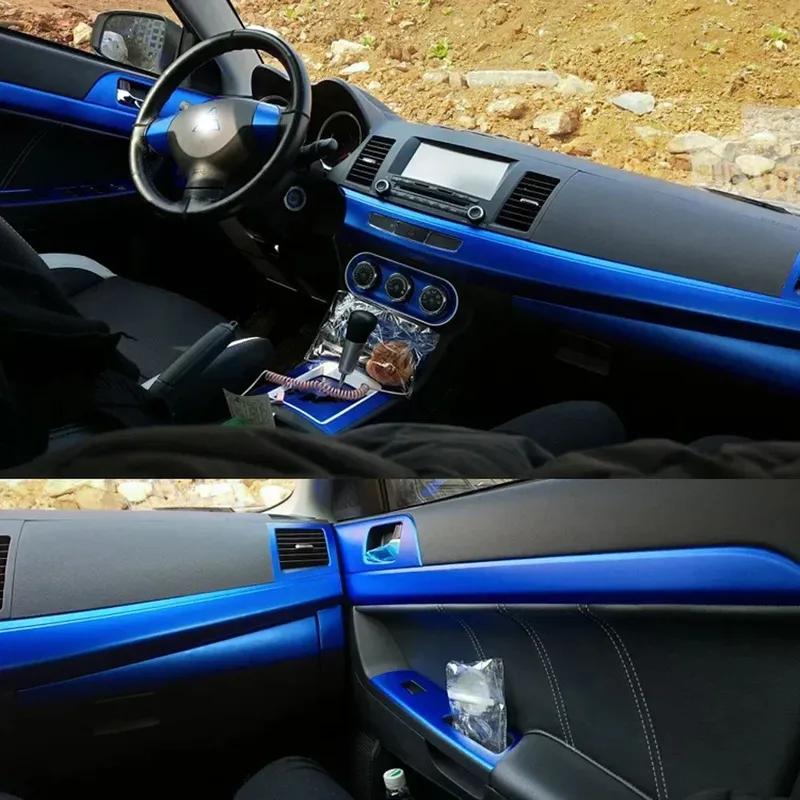 Для Mitsubishi Lancer EX 2009-2016 Внутренняя центральная панель управления Ручка двери Наклейки из углеродного волокна Декали Стайлинг автомобиля Аксессуар