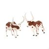 2x Educational Animal Model Bull And Cow Birthday Gifts Toy Figures