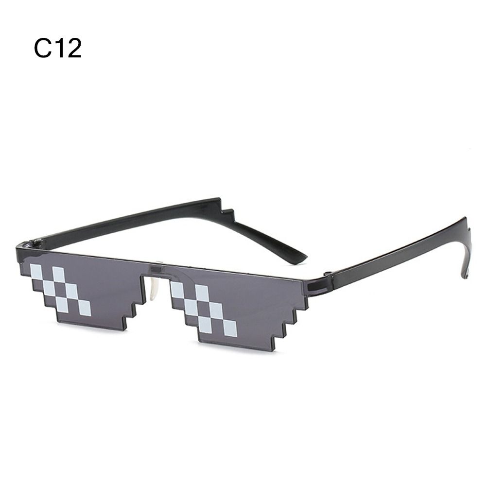 НОВЫЙ дизайн, забавные солнцезащитные очки с мозаикой, солнцезащитные очки Thug Life, черные очки в стиле ретро, ​​геймер, робот, солнцезащитные очки, день рождения, косплей, сувениры