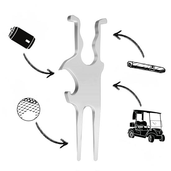 3-в-1 магнитный многофункциональный инструмент для гольфа, для гольф-кара, многофункциональный инструмент для открывания бутылок пива, маркер для мячей, инструмент для проделывания диво для гольфа, аксессуары