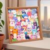 Yousheng  Wooden Cat Coloring Puzzle Kit with Marker Pens Glue DIY Hand-Painted 3D Irregular Cartoon Kitten Puzzle Photo Frame Decoration Ornament