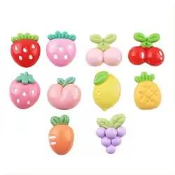 Artificial Resin Flat Back Fruit Design Fridge Magnet for Souvenir and Home Decor