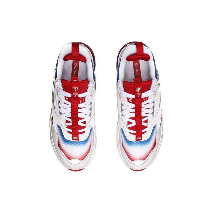 Кроссовки для бега Li Ning 001 Унисекс Низкие Белый/Красный AGLN227-1