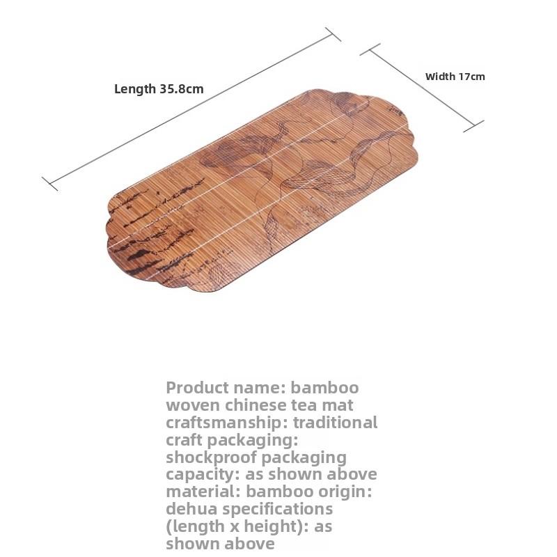 Набор бамбуковых подставок в китайском дзен-стиле для чайной церемонии, льняные изоляционные подставки - коврики для чайных чашек, чаша для промывки кистей и аксессуары для чая Кунг-Фу для сухого заваривания