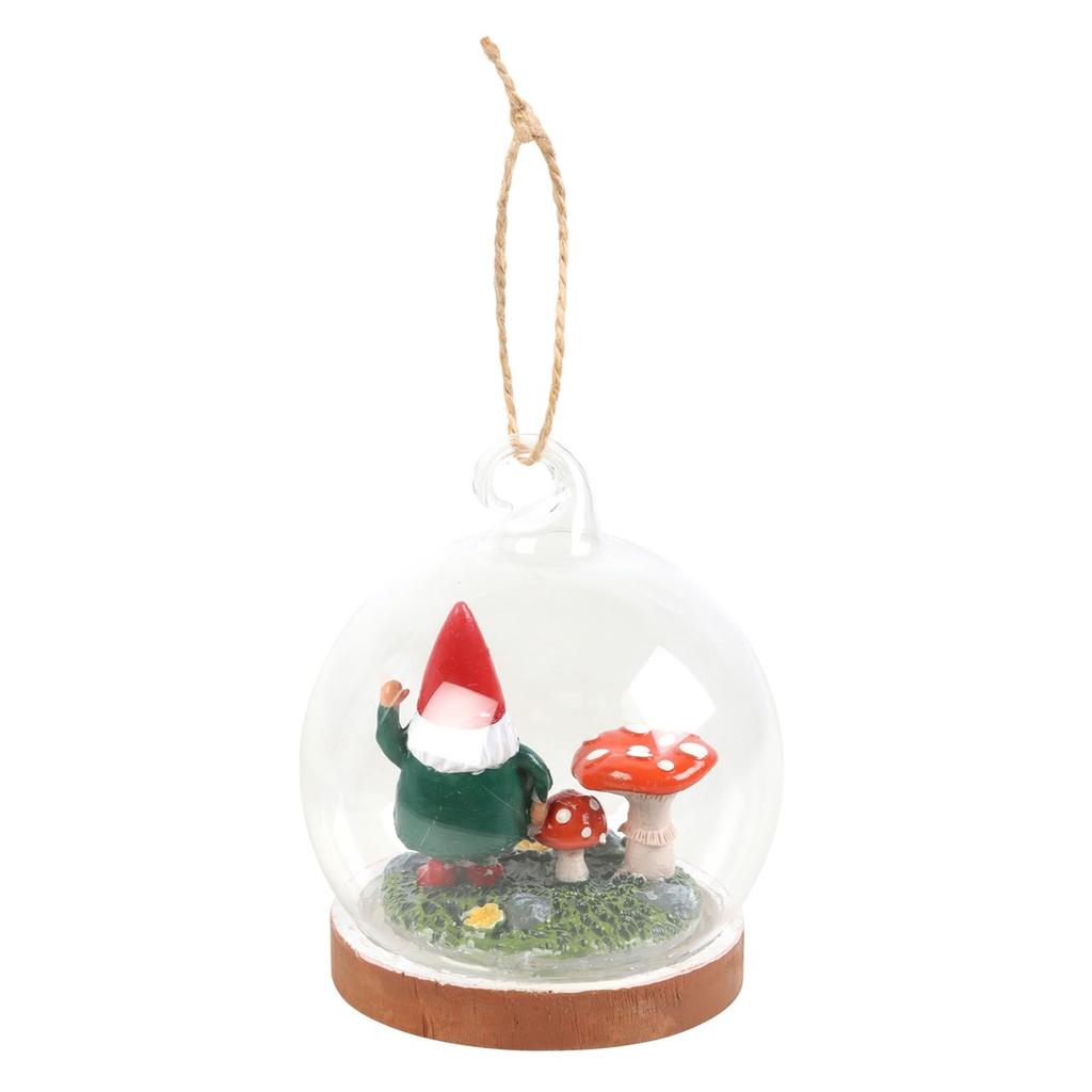 Something Different Glass Gnome Hanging Decoration