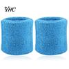 Sports Wristband 2Pcs Solid Color Absorbent Wrist Wrap Sporting Goods Cotton Breathable Quick Dry Sweatband for Tennis Badminton Sport